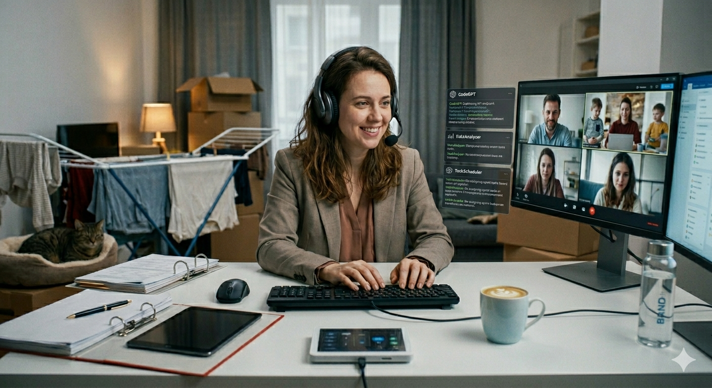 Distributed team collaborating across locations using connected digital workflows